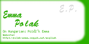 emma polak business card